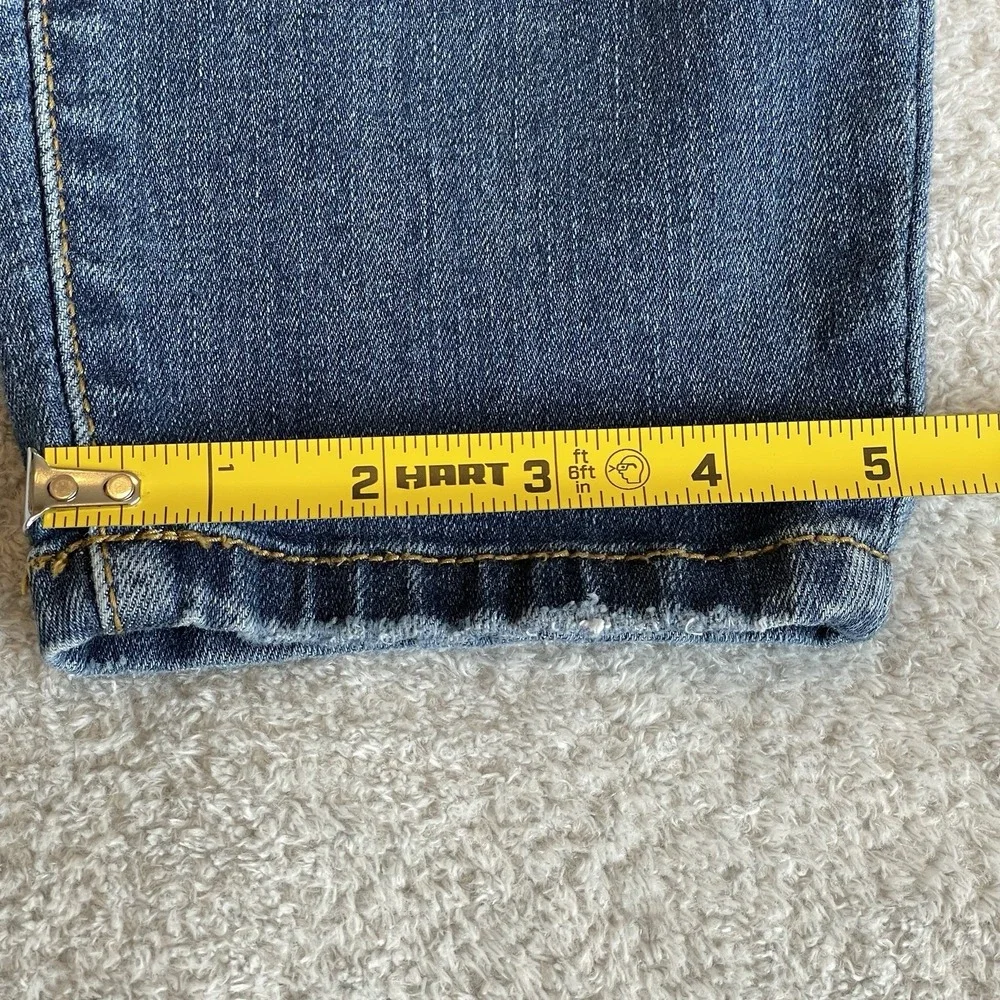 Judy Blue Relaxed Fit Skinny Distressed Denim Jean Womens 9/29 Mid Rise Shredded